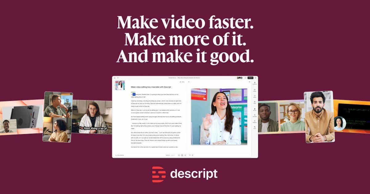 Descript transcript-based video editor