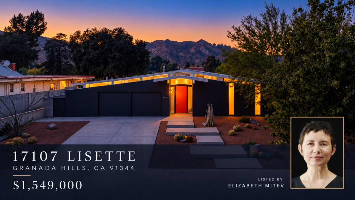 Granada Hills Eichler home listed by Rodeo Realty