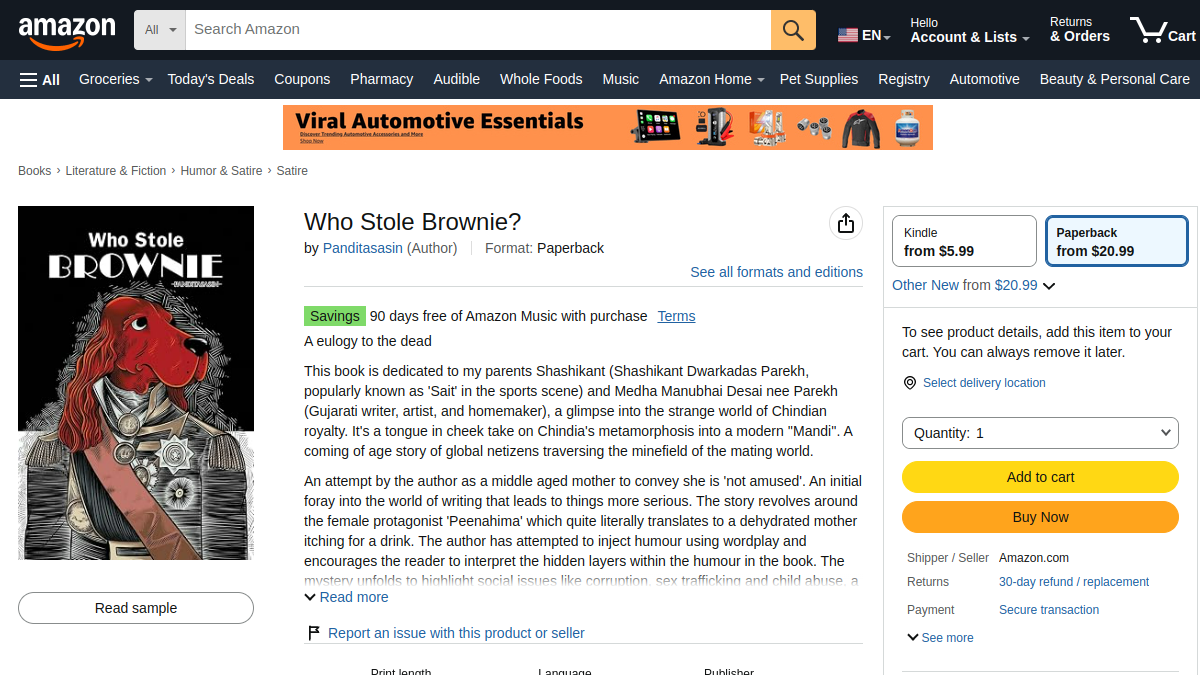 Who Stole Brownie?