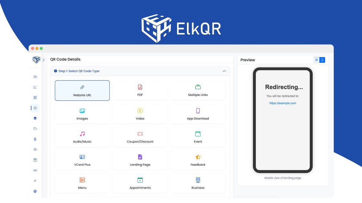 ElkQR QR code generator and analytics dashboard