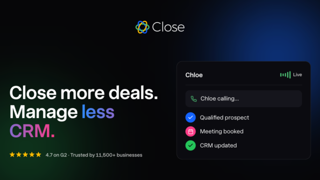 Close CRM calling and pipeline dashboard