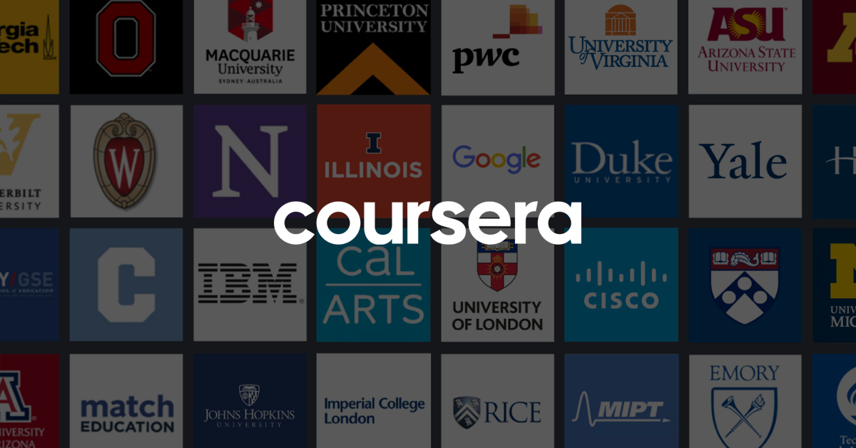 Coursera Plus course library on the Coursera website