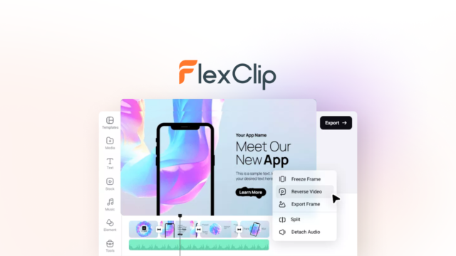FlexClip AI-powered video editor header image