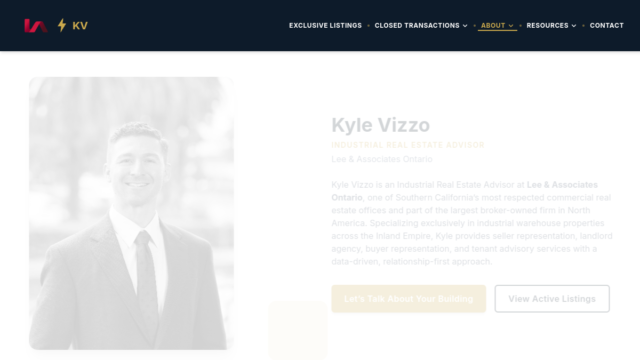Kyle Vizzo Industrial Real Estate Advisory Services