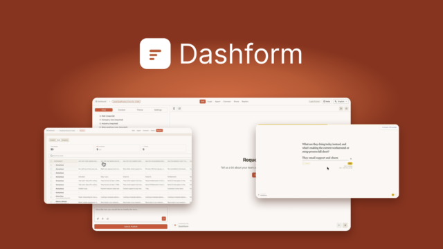 Dashform AI form builder prompt-to-form interface