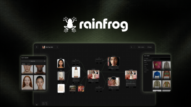 Rainfrog AI node-based campaign visual workflow
