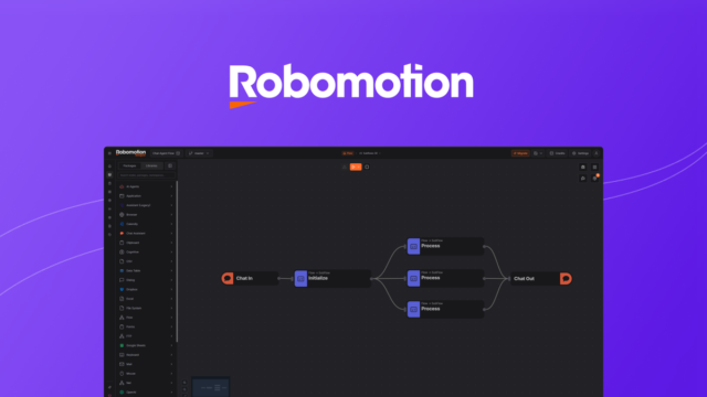 Robomotion RPA dashboard overview for automating desktop and web tasks