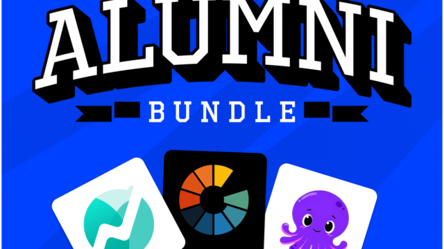 The Alumni Bundle badge featuring Pictory, Nifty and Gumlet Video
