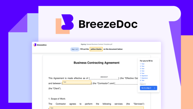 BreezeDoc document signing dashboard