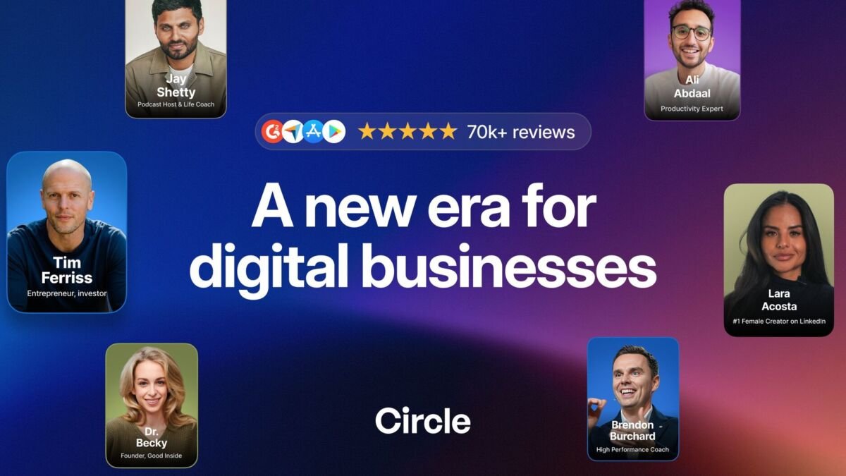 Circle community dashboard on the Circle website