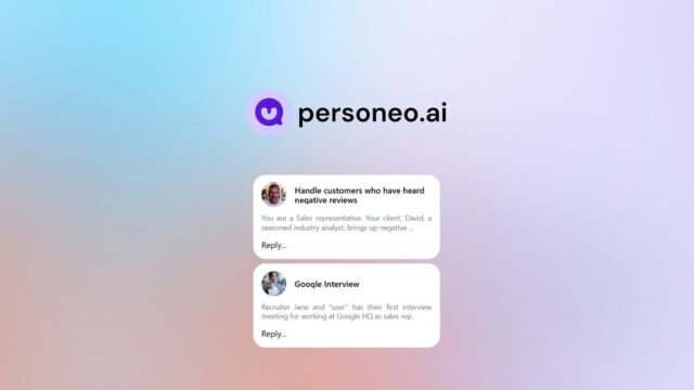 personeo.ai AI roleplay scenario interface for practicing workplace conversations