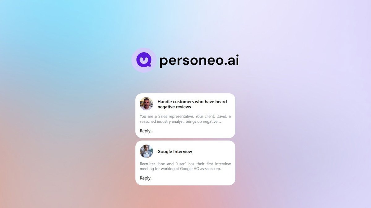 personeo.ai AI roleplay scenario interface for practicing workplace conversations