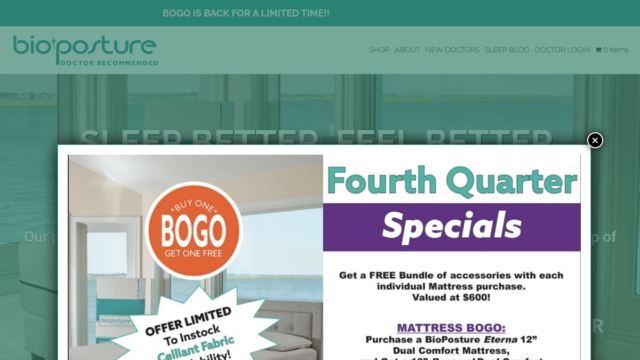 BioPosture Mattress, BioPillow and BedTopper