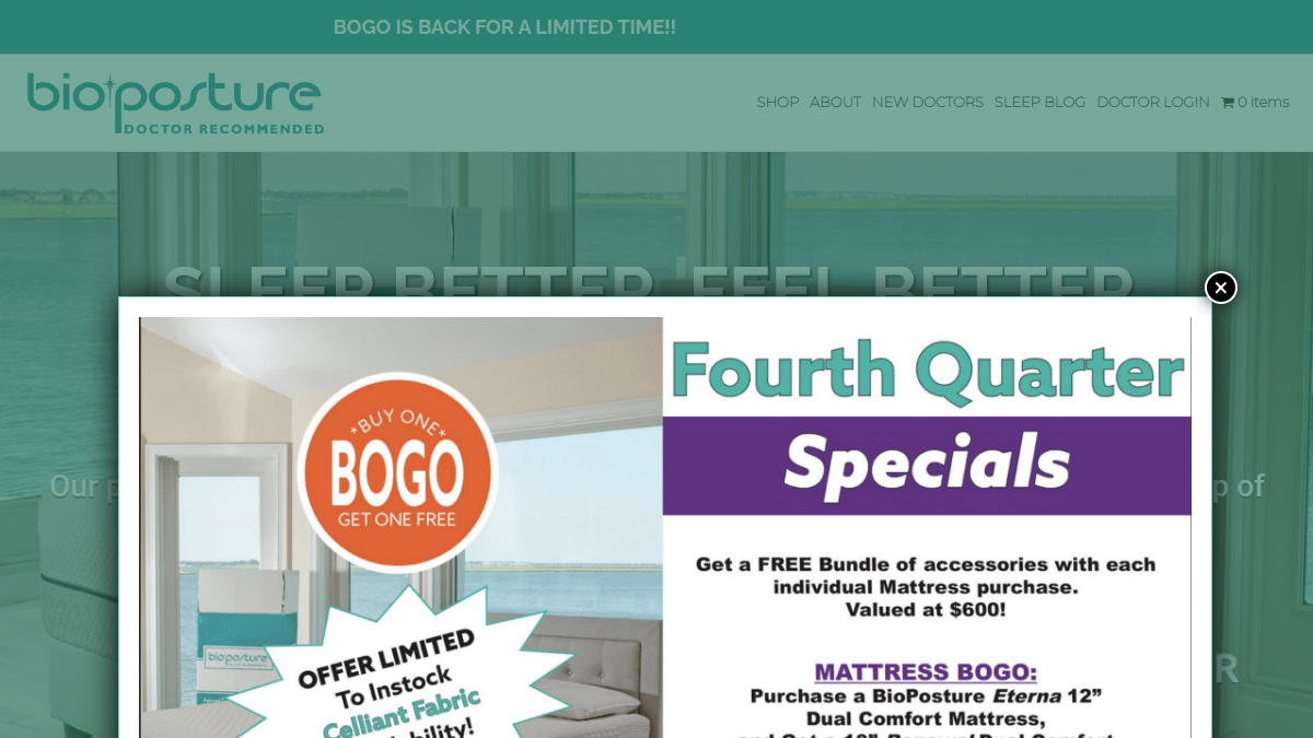 BioPosture Mattress, BioPillow and BedTopper