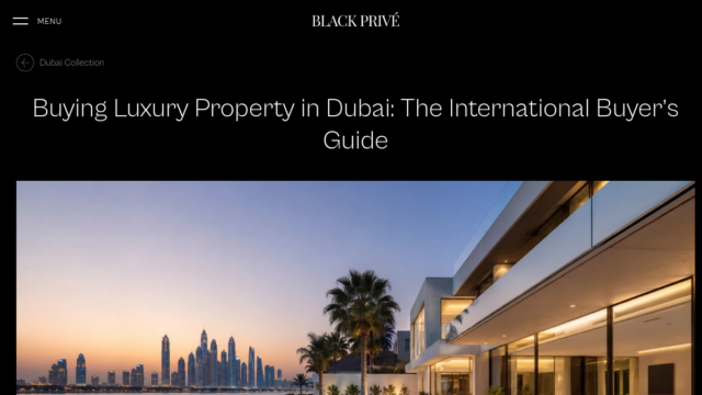 Buying Luxury Property in Dubai: International Buyer Guide
