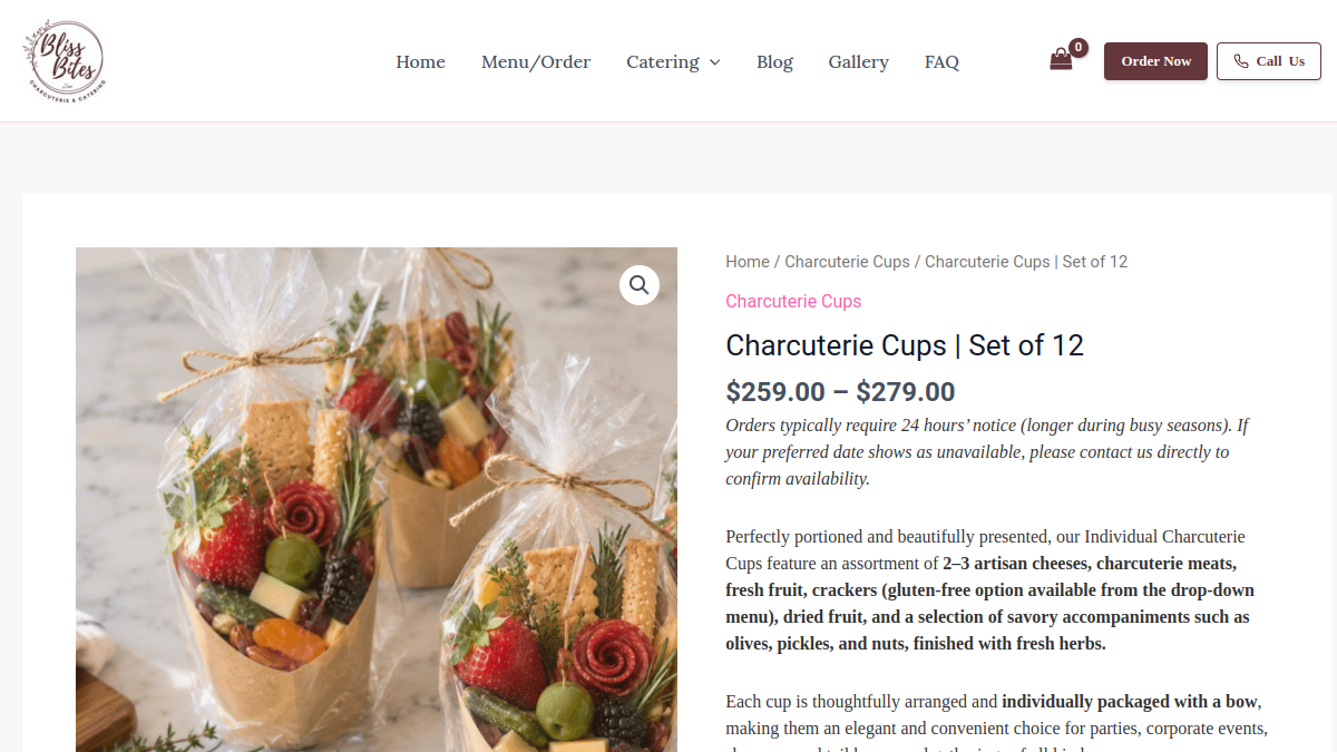 Charcuterie Cups and Catering Services