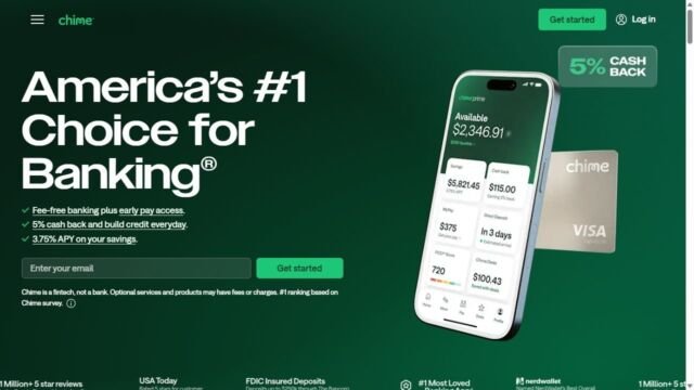 Chime website homepage
