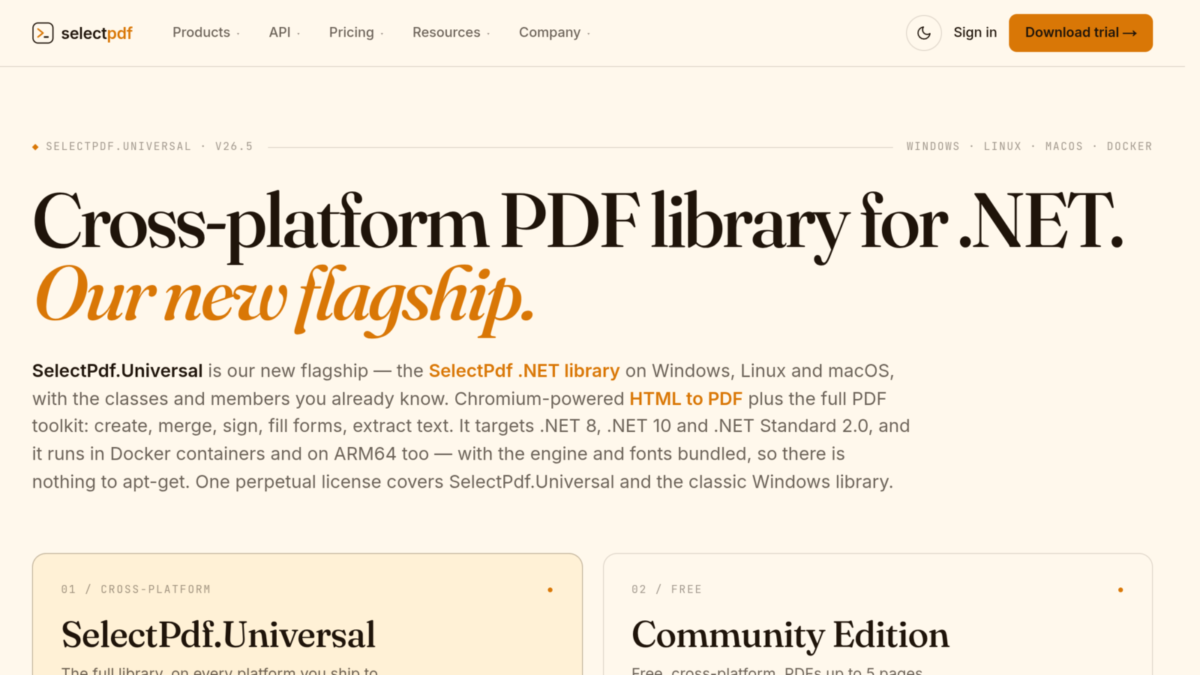 SelectPdf.Universal