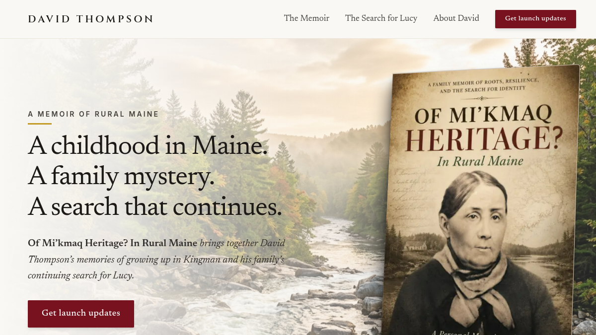 Of Mi’kmaq Heritage? In Rural Maine