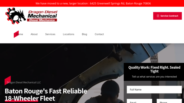 Dragon Diesel Mechanical Tire Pressure and Maintenance Services