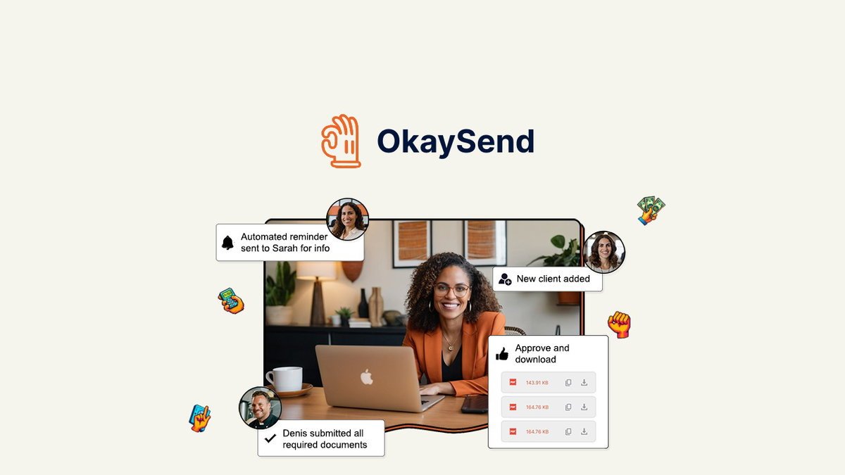OkaySend client document collection portal overview