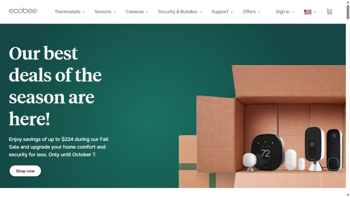 ecobee website homepage
