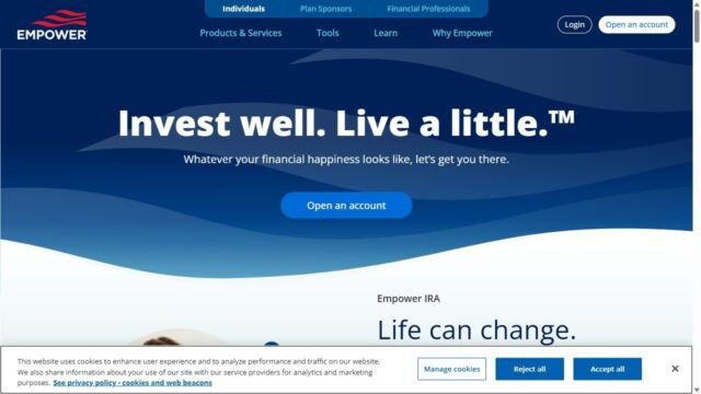 Empower Personal Dashboard website