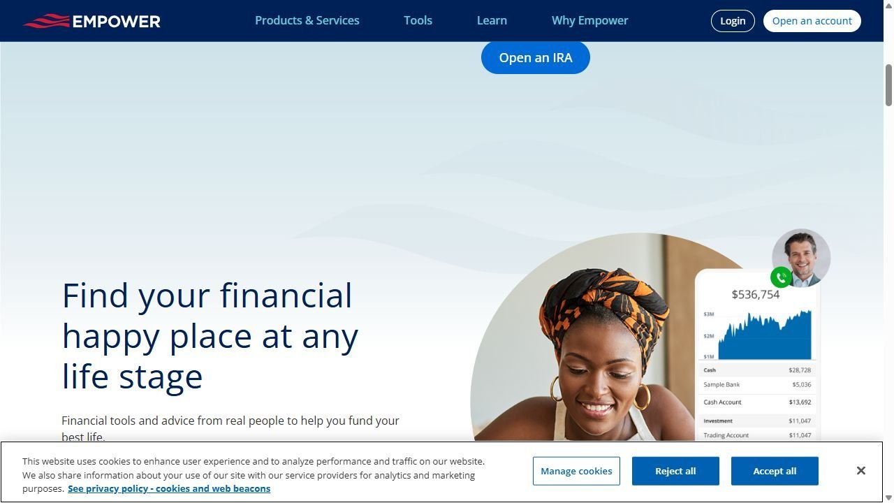 Empower Personal Dashboard website