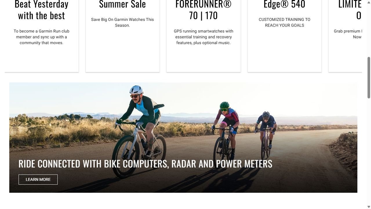 Garmin product range