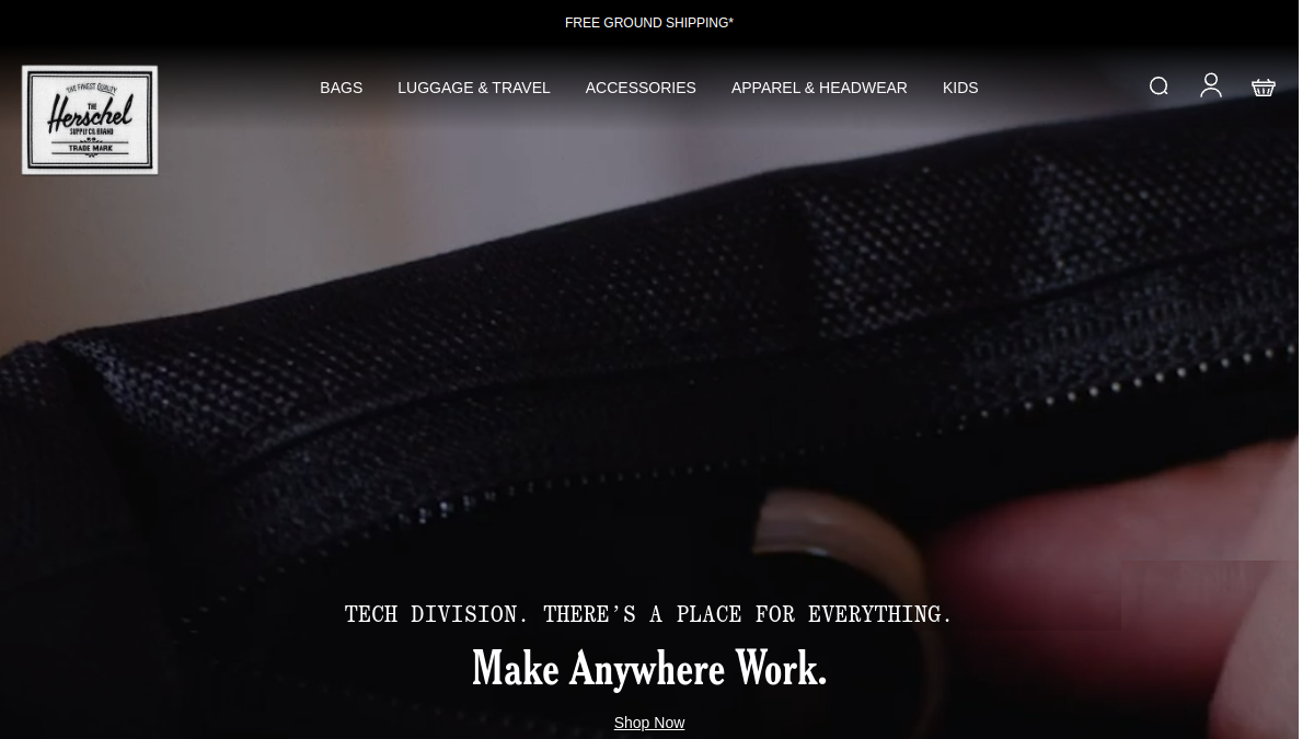 Herschel website homepage