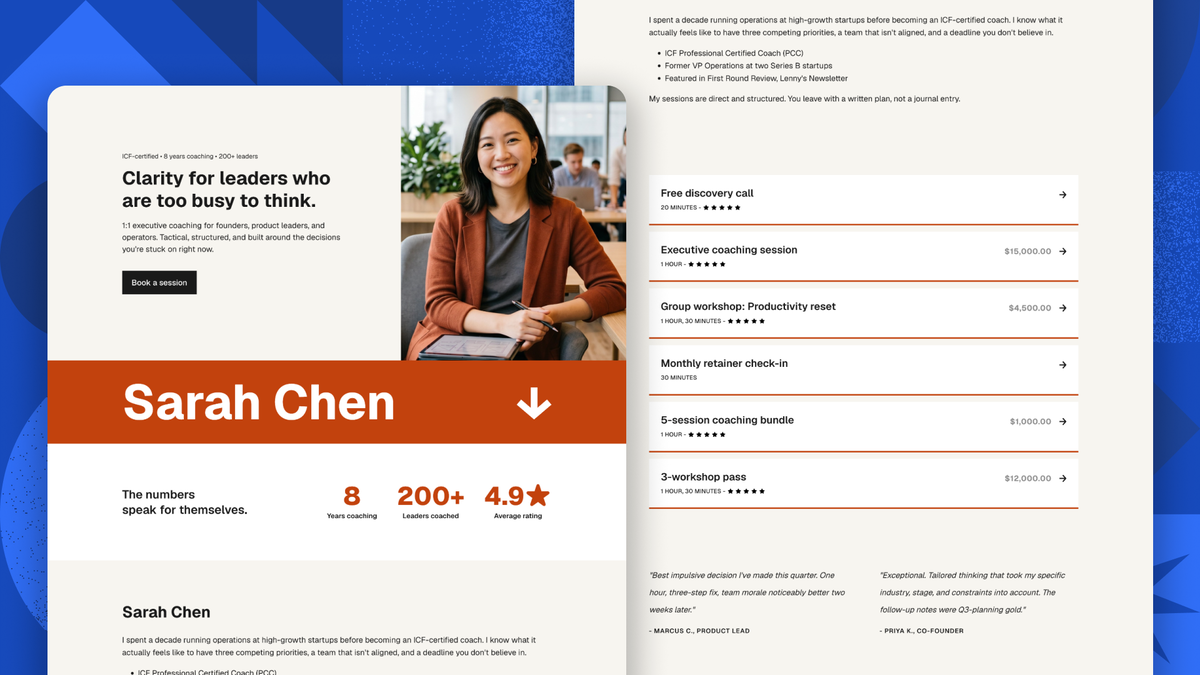TidyCal branded public booking page
