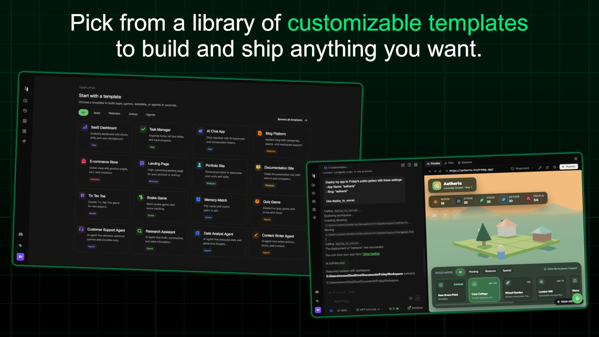 Friday Code template library for starting a new project