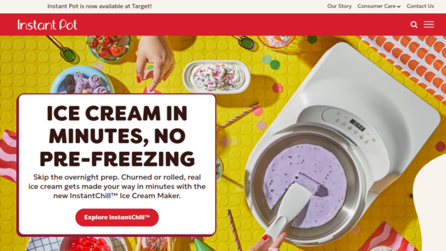 Instant Pot website homepage