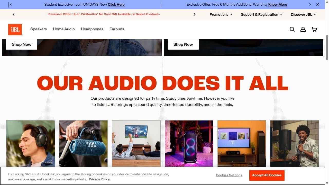 JBL product range