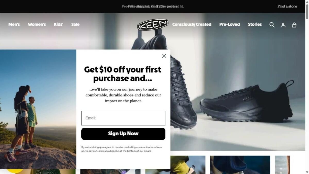 KEEN website homepage