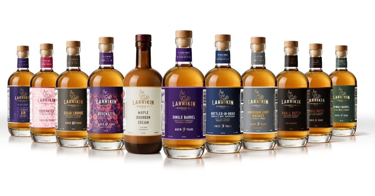 Larrikin Bourbon Company bottle lineup
