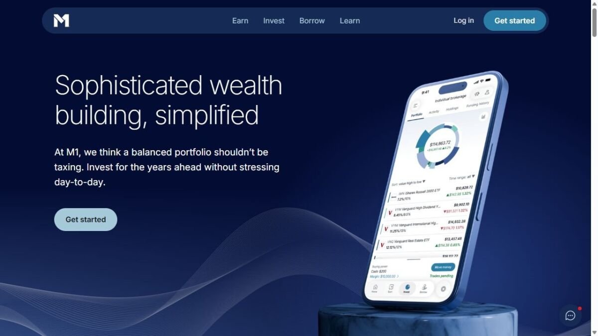 M1 Finance website homepage