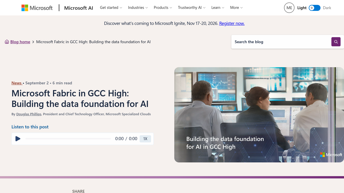 Microsoft Fabric in GCC High