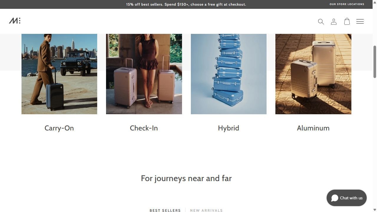 Monos luggage and travel goods collections