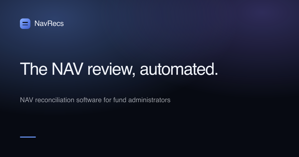 NavRecs NAV reconciliation software