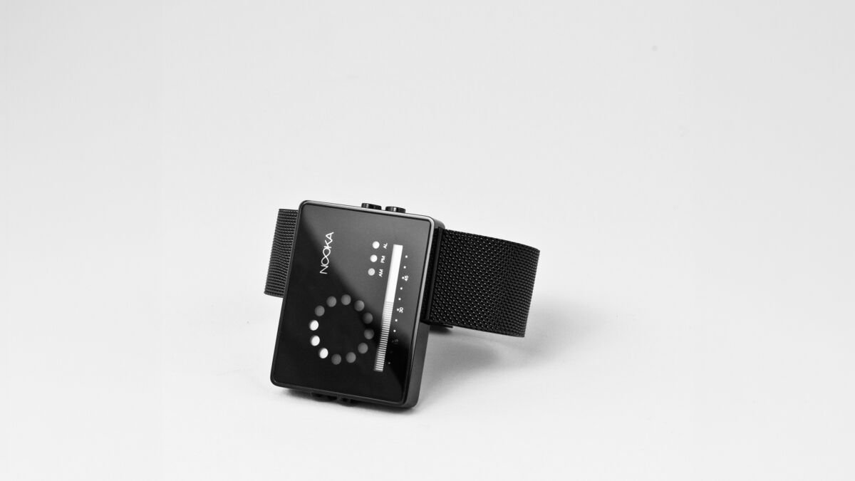 NOOKA Zirc watch with a colorful unibody time display