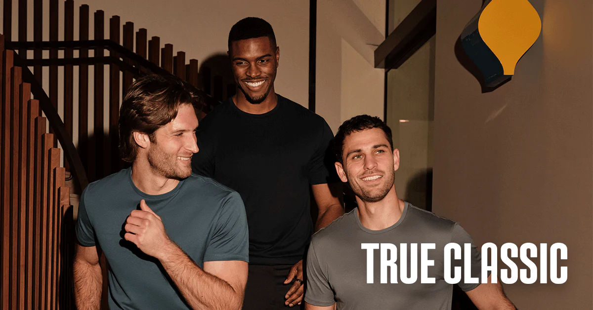 True Classic website homepage