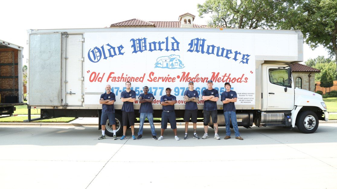 Olde World Movers crew during a Dallas-Fort Worth relocation