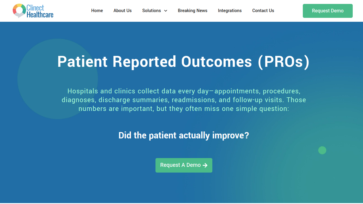 Clinect Healthcare Outcomes Intelligence Platform