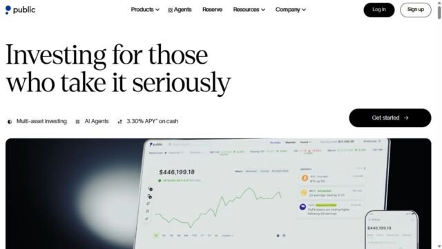 Public website homepage
