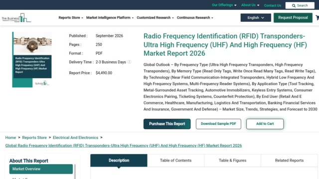 Radio Frequency Identification (RFID) Transponders-Ultra High Frequency (UHF) & High Frequency (HF) Global Market Report 2026