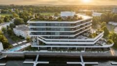 Rendering of The Caspian waterfront condominium community