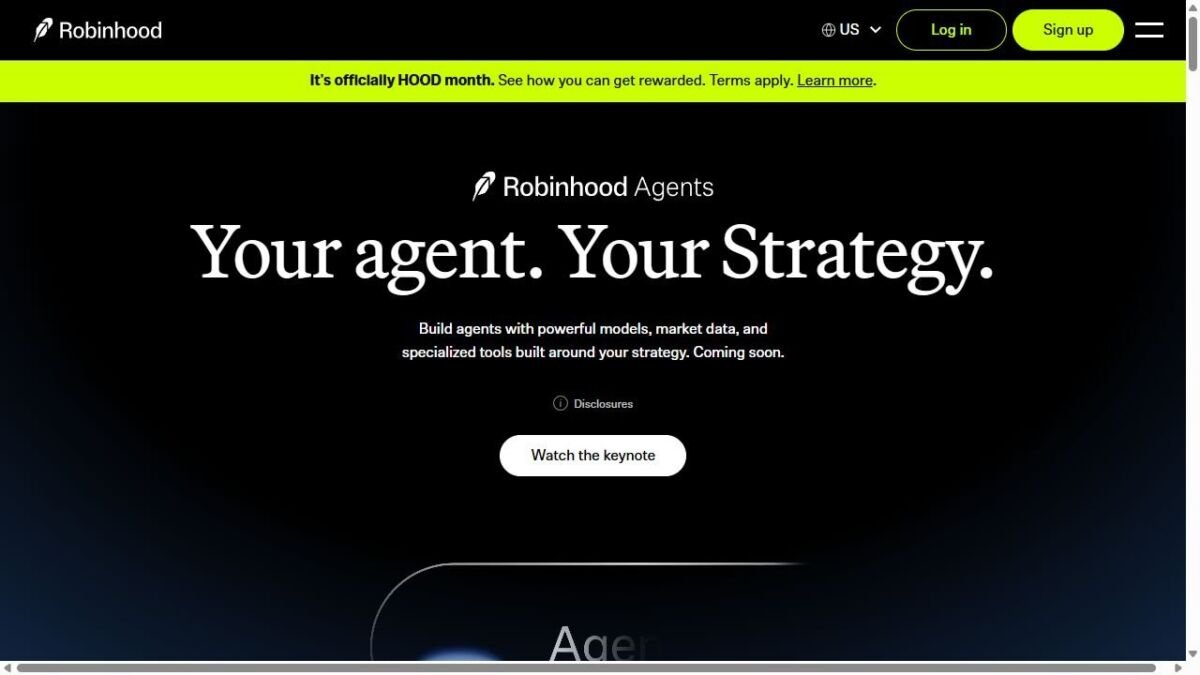 Robinhood website homepage