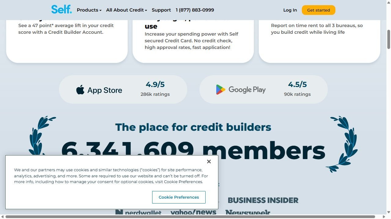 Self Credit Builder Account and card features