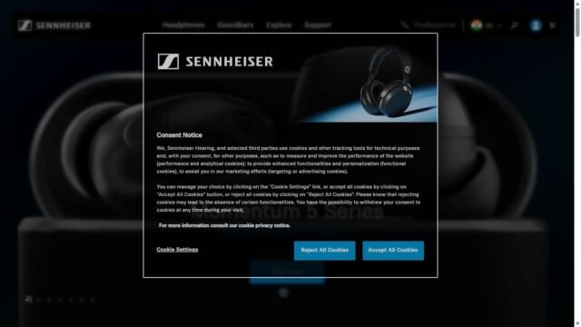 Sennheiser website homepage